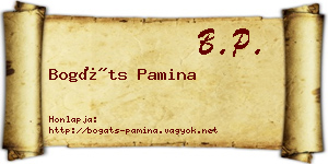 Bogáts Pamina névjegykártya